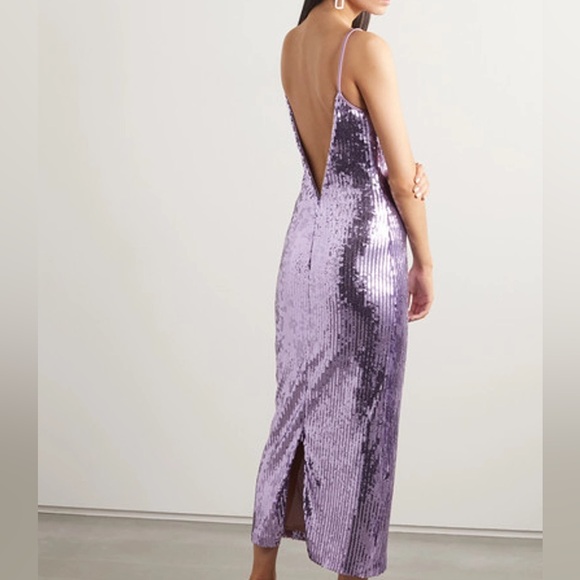 INCREDIBLE! NWT “Galvan London” Berlin Bustier Sequined Dress in Purple! Size 6 - Picture 4 of 16